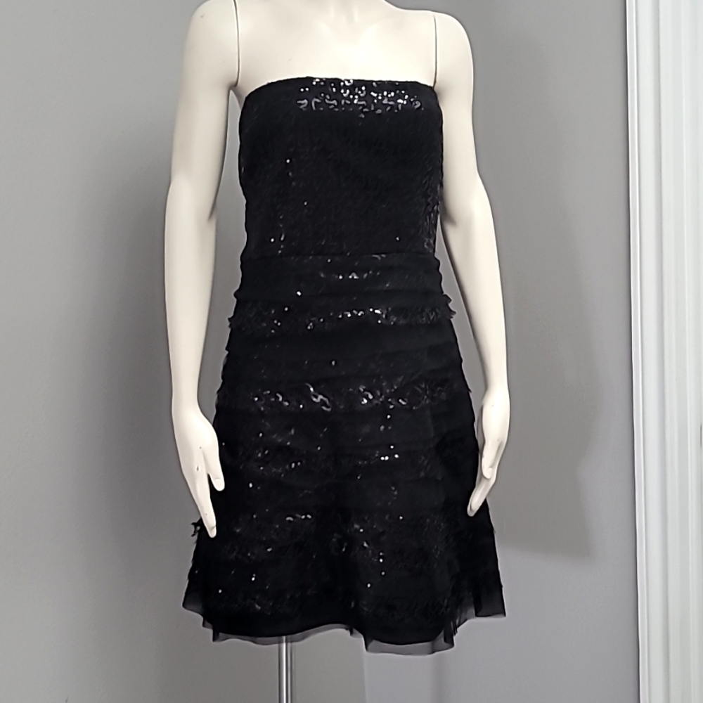 Le Chateau black sequin cocktail dress sz XXL